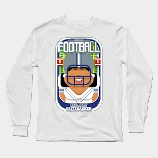 American Football White Silver Blue - Hail-Mary Blitzsacker - Indie version Long Sleeve T-Shirt